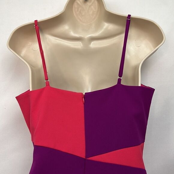 Nicole Miller Pink and Purple Asymmetrical dress size 4 - Picture 11 of 16